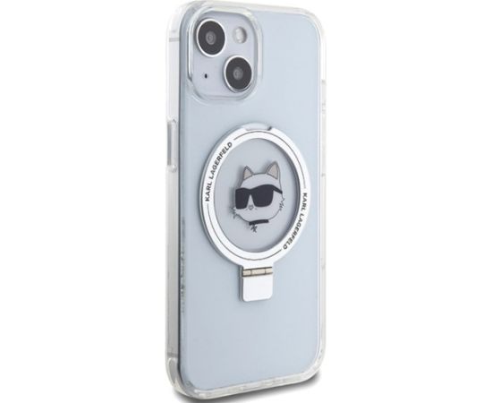 Karl Lagerfeld Ring Stand Choupette Head MagSafe Back Case Защитный Чехол для Apple iPhone 15