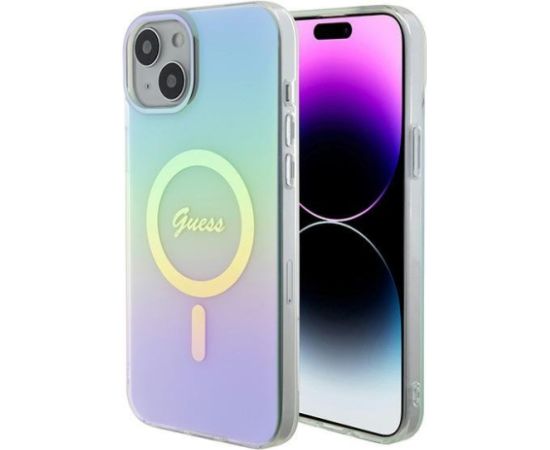 Guess IML Iridescent MagSafe Back Case Защитный Чехол для Apple iPhone 15 Plus