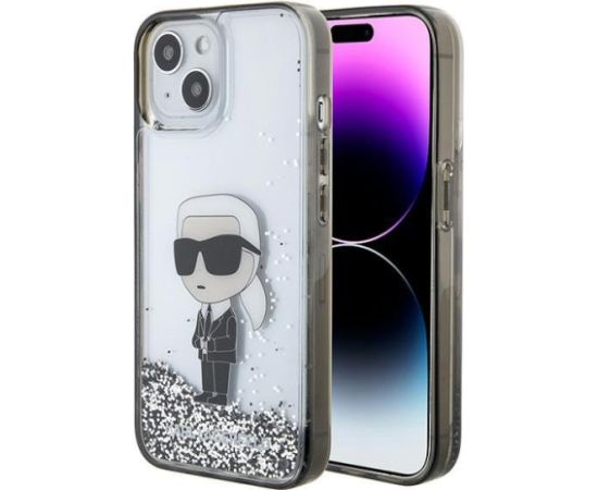 Karl Lagerfeld Liquid Glitter Ikonik Back Case Защитный Чехол для Apple iPhone 15