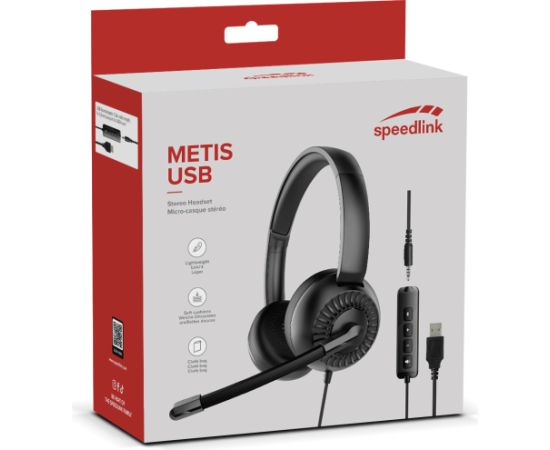 Speedlink наушники + микрофон Metis (SL-870007-BK)