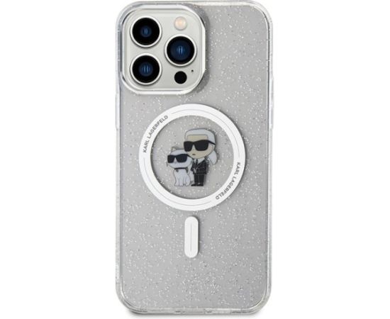 Karl Lagerfeld Karl&Choupette Glitter MagSafe Back Case Защитный Чехол для Apple iPhone 15 Pro Max