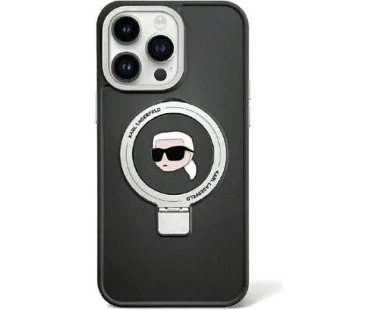 Karl Lagerfeld Ring Stand Karl Head MagSafe Back Case Защитный Чехол для Apple iPhone 15 Pro