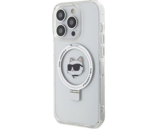 Karl Lagerfeld Ring Stand Choupette Head MagSafe Back Case Защитный Чехол для Apple iPhone 15