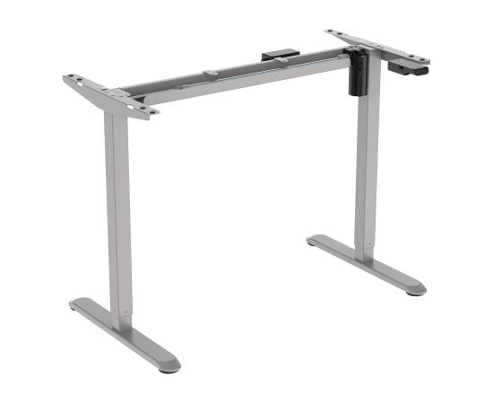 Table leg ERGO LIGHT with 1 motor, silver grey