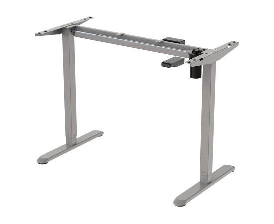 Table leg ERGO LIGHT with 1 motor, silver grey