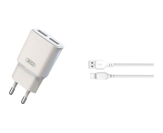 XO L92С lādētājs | 12W | 2,4A + USB-C kabelis 1m, balts