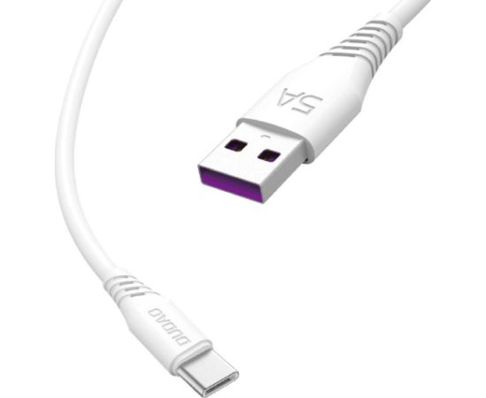 Dudao USB | USB Type C fasst charging data cable 5A 1m white (L2T 1m white)
