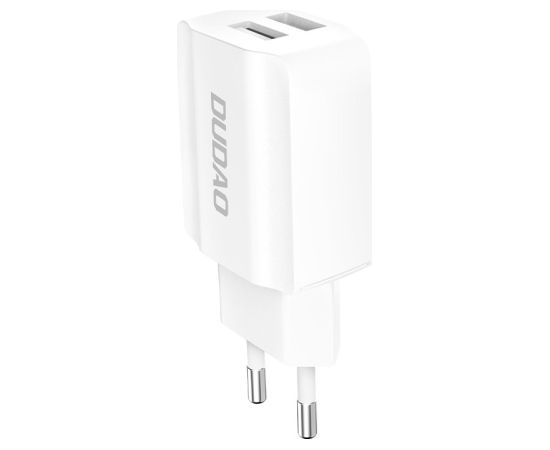Dudao Universāls 5V | 2.4A Tīkla Lādētājs 2x USB Balts