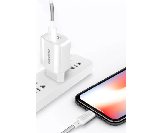 Dudao Universāls 5V | 2.4A Tīkla Lādētājs 2x USB Balts