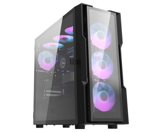 Darkflash DK431 Glass Computer Case + 4 fans (black)