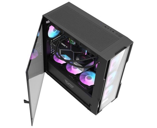 Darkflash DK431 Glass Computer Case + 4 fans (black)
