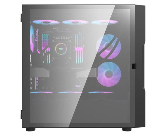 Darkflash DK431 Glass Computer Case + 4 fans (black)