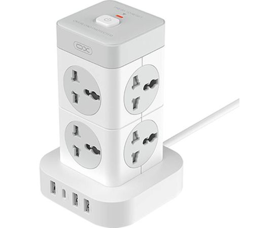Power strip XO WL21 8x AC sockets, 3x USB-A, 1x USB-C (white)