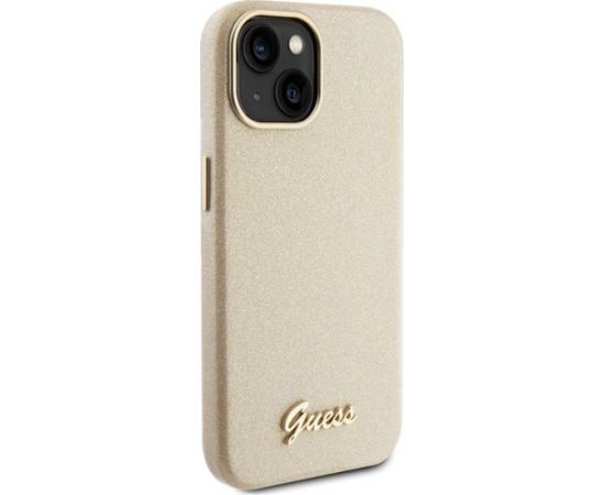 Guess Glitter Glossy Script Back Case Защитный Чехол для Apple iPhone 15