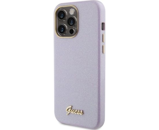 Guess Glitter Glossy Script Back Case Защитный Чехол для Apple iPhone 15 Pro Max