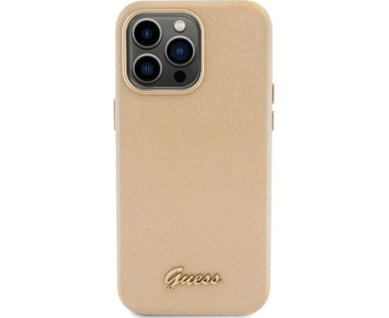 Guess Glitter Glossy Script Back Case Защитный Чехол для Apple iPhone 15 Pro Max