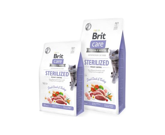 Brit 8595602540785 cats dry food 7 kg Adult Duck, Turkey