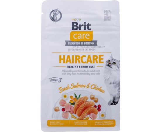 BRIT Care Grain Free Haircare Healthy & Shiny Coat - dry cat food - 400 g