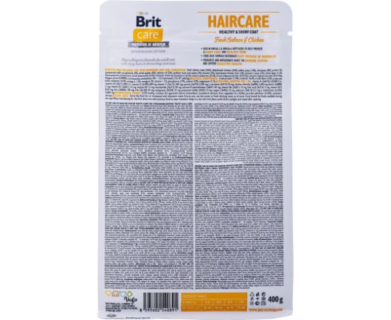 BRIT Care Grain Free Haircare Healthy & Shiny Coat - dry cat food - 400 g