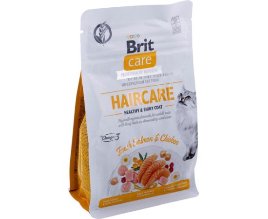 BRIT Care Grain Free Haircare Healthy & Shiny Coat - dry cat food - 400 g