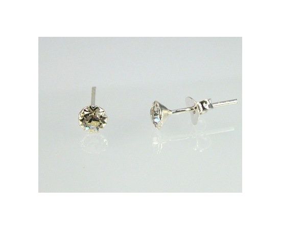 Серебряные серьги-пуссеты #2202664_CZ, Серебро 925°, Цирконы, 0.4 гр.