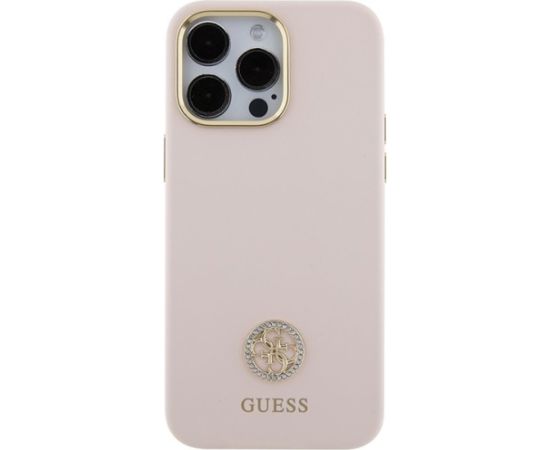 Guess Silicone Logo Strass 4G Back Case Защитный Чехол для Apple iPhone 15 Pro Max