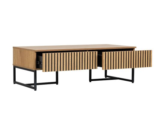 Coffee table HAMPTON 120x60xH40cm, melamine with oak bark