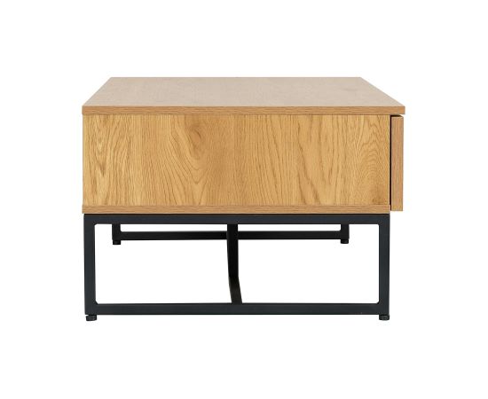 Coffee table HAMPTON 120x60xH40cm, melamine with oak bark