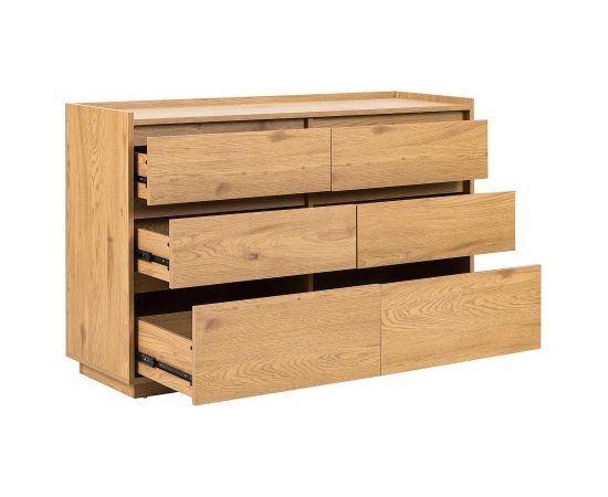 Side board SACHA 120x40xH80cm, melamine with oak bark