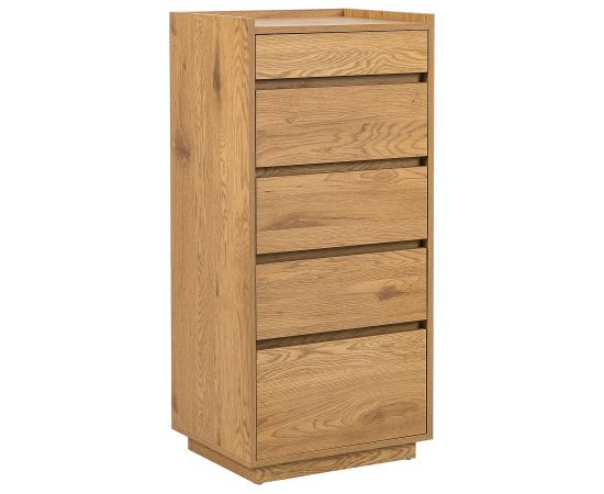Side board SACHA 50x40xH109cm, melamine with oak bark