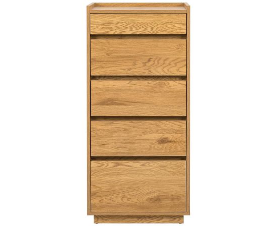 Side board SACHA 50x40xH109cm, melamine with oak bark