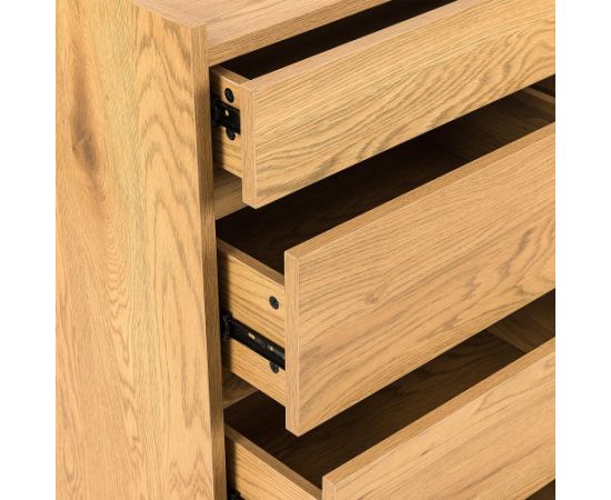 Side board SACHA 50x40xH109cm, melamine with oak bark