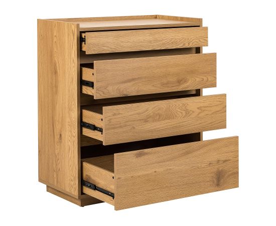 Side board SACHA 75x40xH89cm, melamine with oak bark
