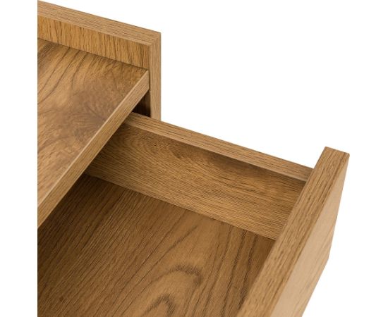 Side board SACHA 75x40xH89cm, melamine with oak bark