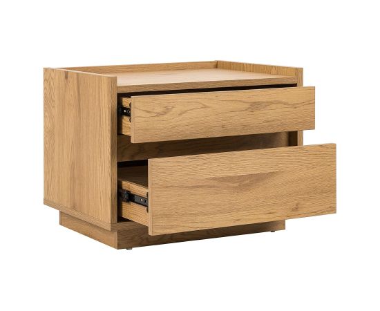 Nightstand SACHA 50x40xH40cm, melamine with oak bark