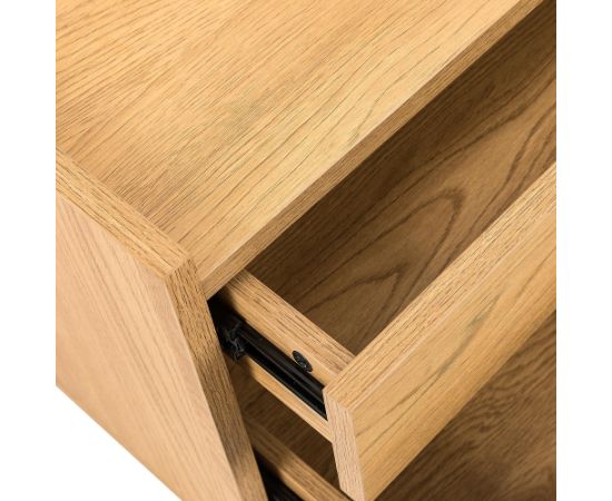 Nightstand SACHA 50x40xH40cm, melamine with oak bark