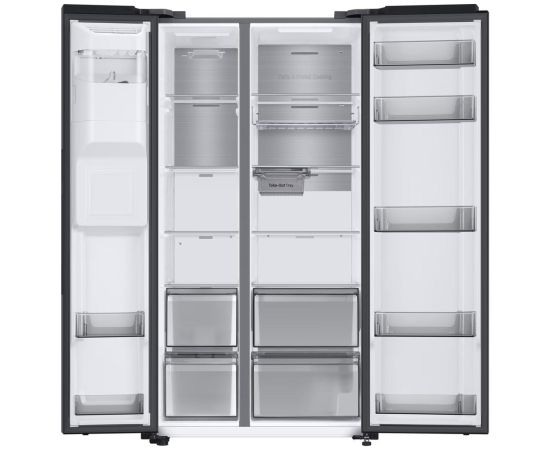 Samsung RS68CG885DB1/EF ledusskapis, side by side, ar ūdens piesl., melns