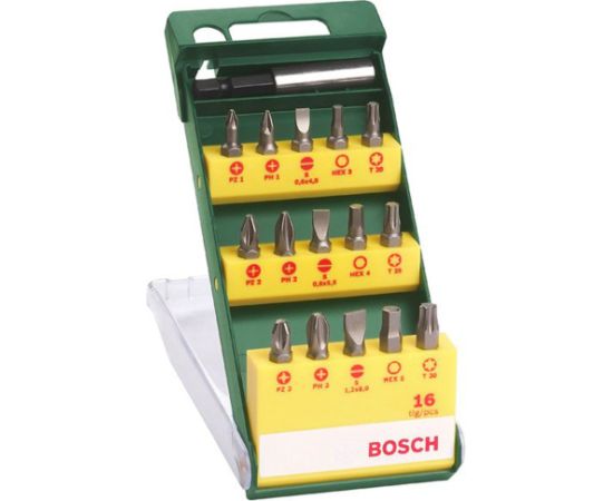 Bosch Uzgaļu komplekts PH; PZ; T; S; HEX; 15 gab. + magnētisks turētājs
