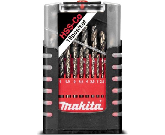 Metāla urbju komplekts Makita D-67561 HSS-Co; 1-10 mm; 19 gab.