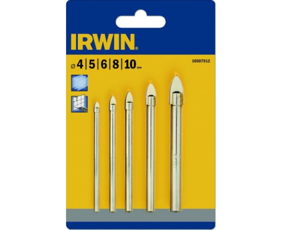 Urbju uzgaļu komplekts ar 5 vienībām Irwin; 4-10 mm