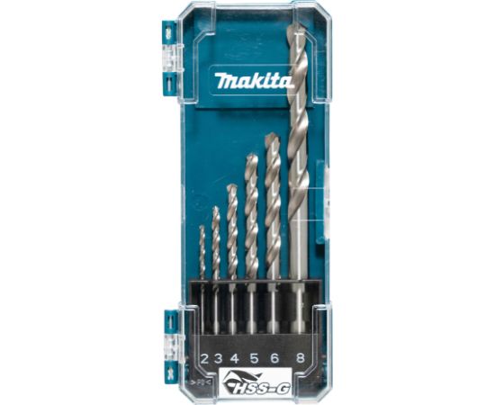 Urbju komplekts metālam Makita D-75742; HSS-G; 2-8 mm; 6 gab.
