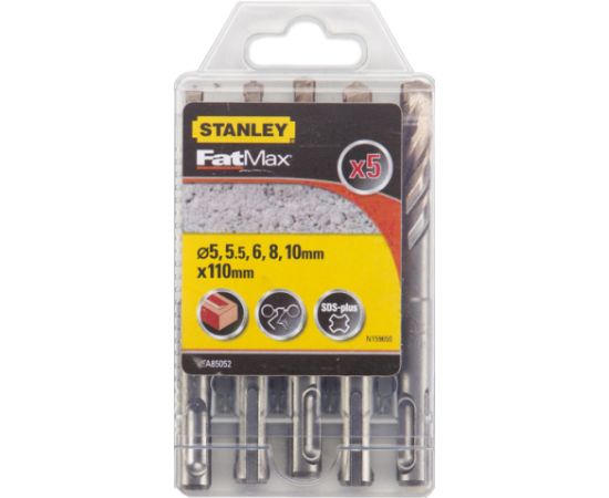 Betona urbju komplekts Stanley FatMax; SDS-plus; 5-10 mm; 5 gab.