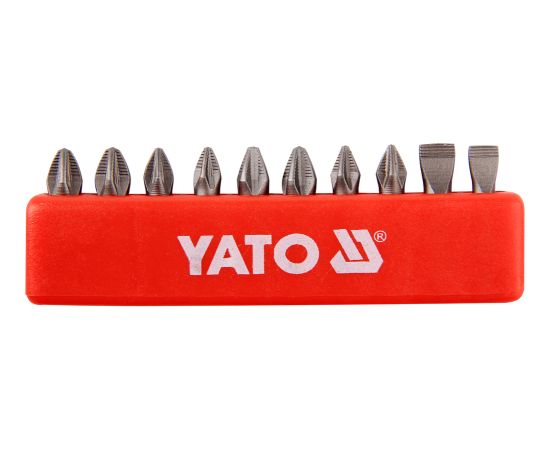 Skrūvgriežu uzgaļu komplekts Yato YT-0482; 1/4''; 25 mm; 10 gab.