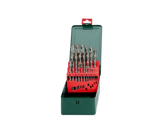 Metāla urbju komplekts Metabo HSS-G; 1-13 mm; 25 gab.