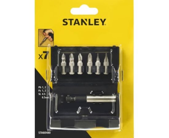 Skrūvgriežu uzgaļu komplekts Stanley STA60480-XJ; 7 gab.