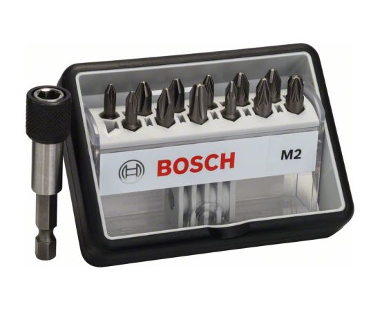 Bosch Uzgaļu komplekts Extra Hard; PH; PZ; 12 gab. +  turētājs