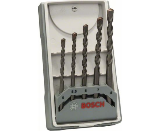 Betona urbju komplekts Bosch Silver Percussion; 5-8 mm; 5 gab.