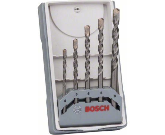 Betona urbju komplekts Bosch Silver Percussion; 4-8 mm; 5 gab.