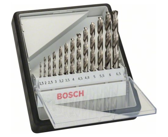 Metāla urbju komplekts Bosch HSS-G; 1,5-6,5 mm; 13 gab.