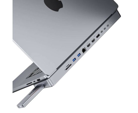 USB-C docking station / Hub for MacBook Pro 13" / 14" INVZI MagHub 12in2 with SSD tray (gray)